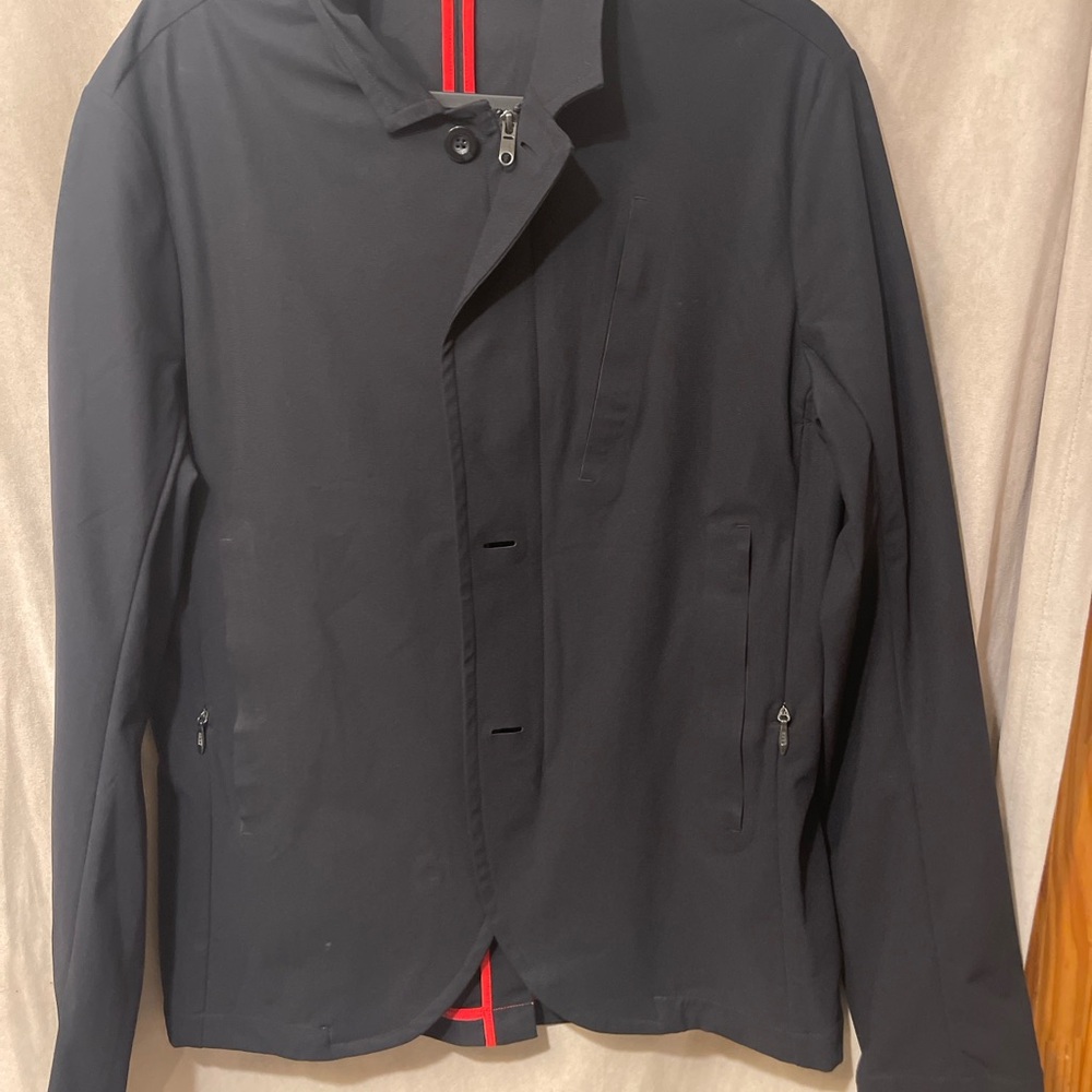 lululemon athletica Black Light Jacket with Red Stripes